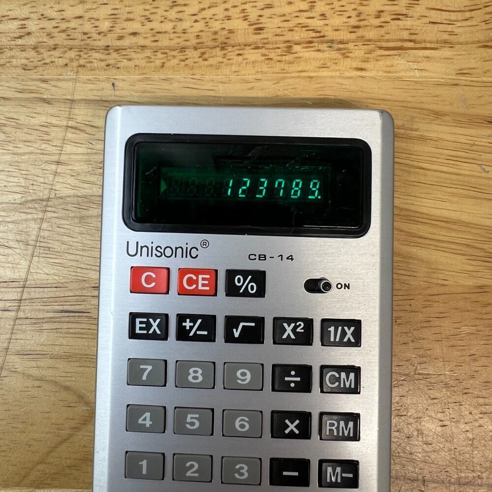Vintage Unisonic Calculator CB 14 Deluxe Memory Working JDM Made In Japan - Picture 7 of 8